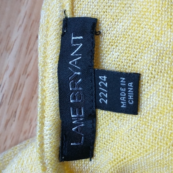 Lane Bryant Yellow Top with Cutout Back NWOT - Picture 6 of 8